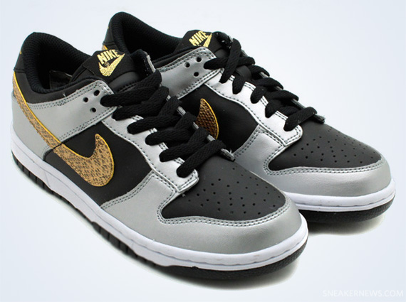 Nike Dunk Low GS "Year of the Snake" - Black - Silver - Gold