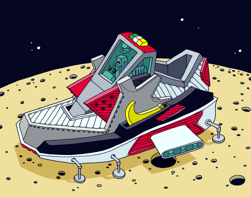 "Space Sneakers" Illustrations by Ghica Popa