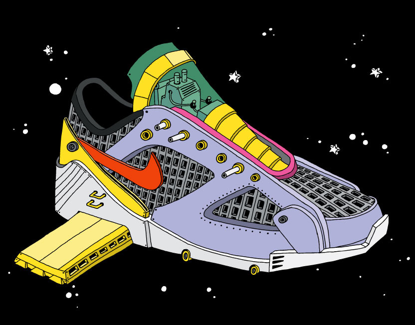 space-sneakers-illustrations-by-ghica-popa-03 Space Sneakers Illustrations By Ghica Popa 03