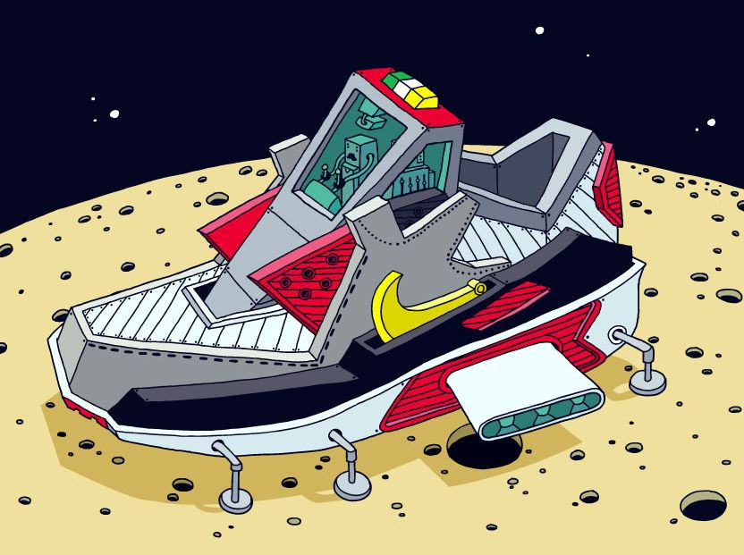 space-sneakers-illustrations-by-ghica-popa Space Sneakers Illustrations By Ghica Popa