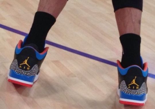NBA Feet: Russell Westbrook in Air Jordan III “Thunder” PE