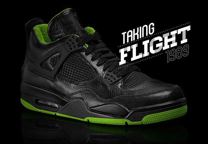 Air Jordan Iv Black Neon Green