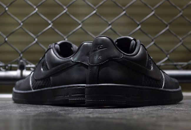 Black Nike Air Force 1 Downtown Low Lth 01