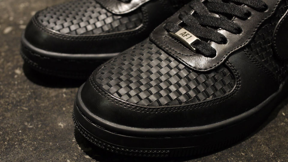 Black Nike Air Force 1 Downtown Low Lth 04