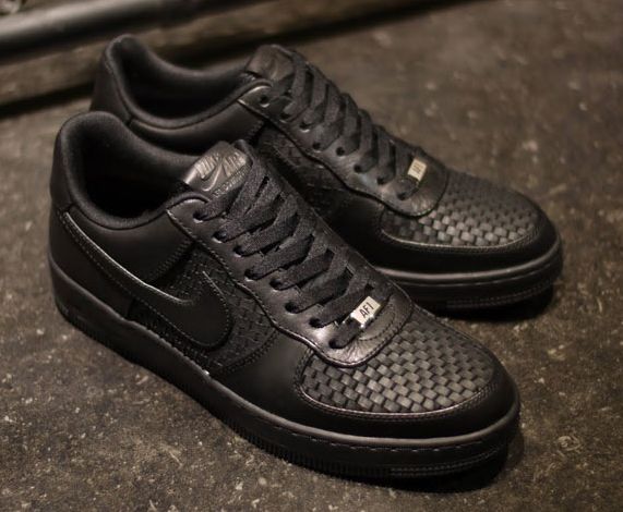 Black Nike Air Force 1 Downtown Low Lth 06