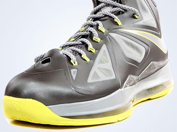 grey and yellow lebrons