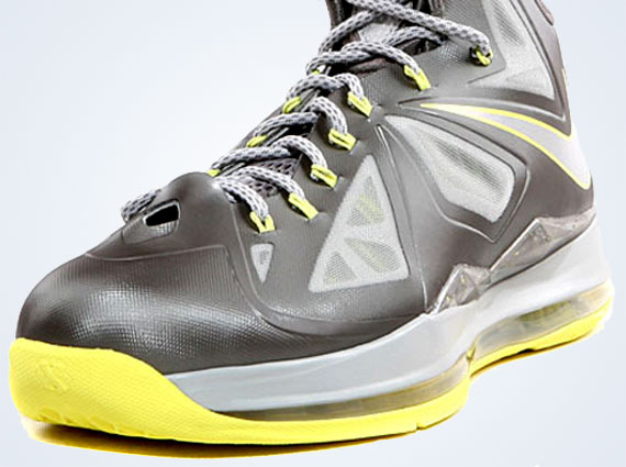 Nike LeBron X – Sport Grey – Electric Yellow