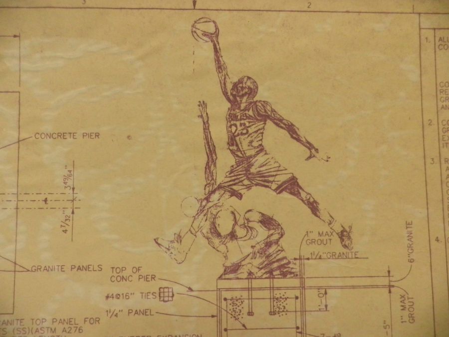 Michael Jordan United Center Statue Blueprints 01