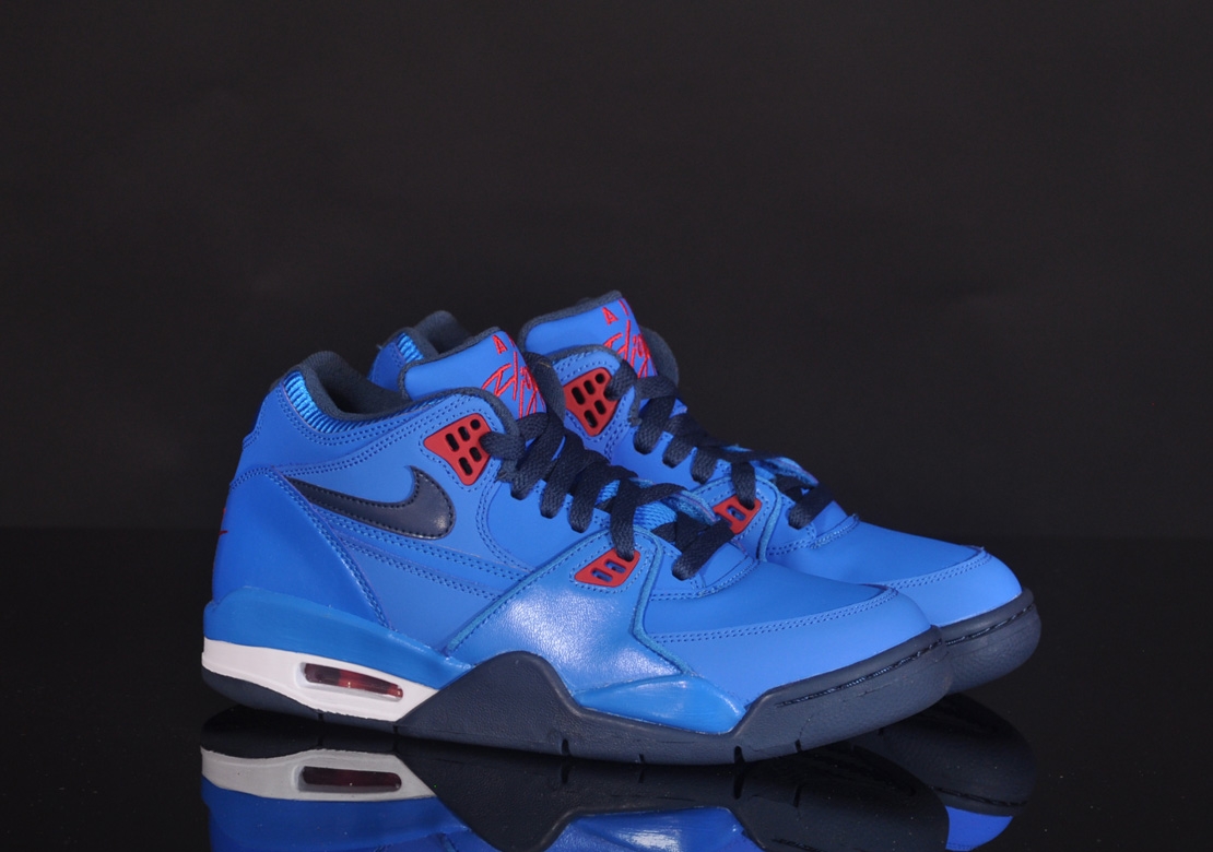 Nike Air Flight 89 Gs Photo Blue Squadron Blue Hyper Red 