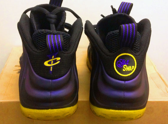 Nike Air Foamposite One “Lakers Away” Customs by Sole Swap