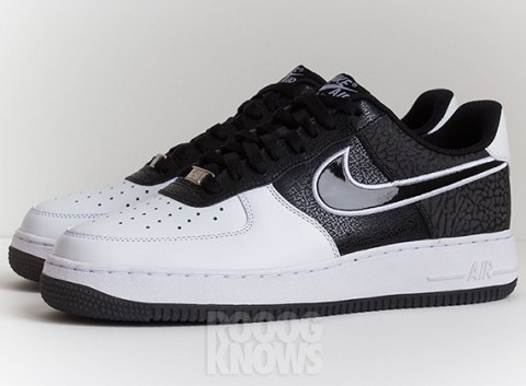 Nike Air Force 1 Low - White - Black Elephant Print - SneakerNews.com