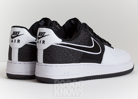 Nike Air Force 1 Low White Black Elephant Print 7