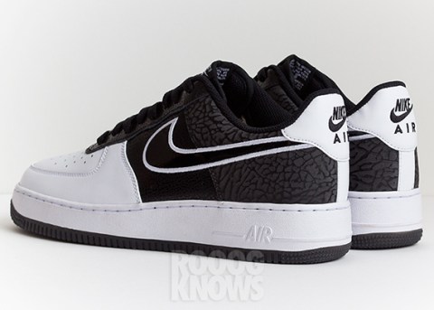 Nike Air Force 1 Low - White - Black Elephant Print - SneakerNews.com