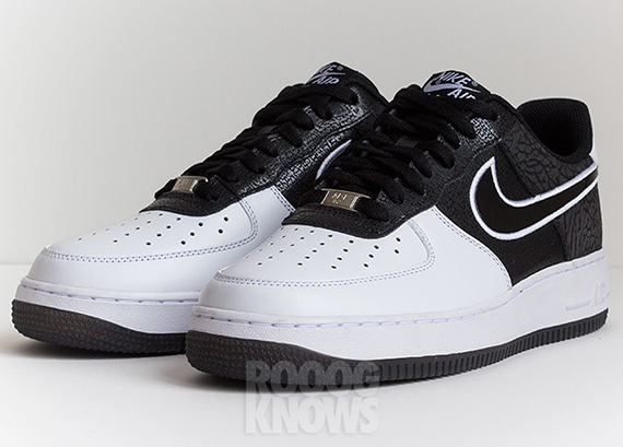 Nike Air Force 1 Low - White - Black Elephant Print - SneakerNews.com