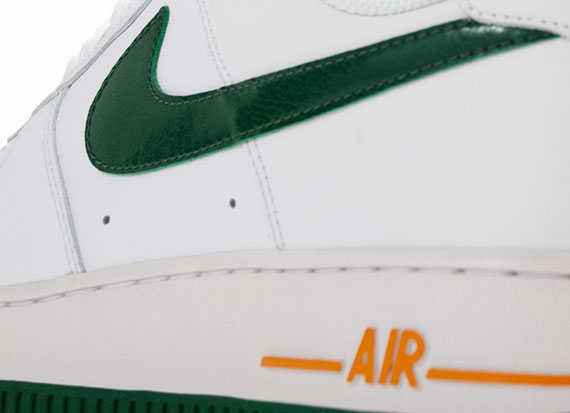 Nike Air Force 1 Low – White – Gorge Green – Orange