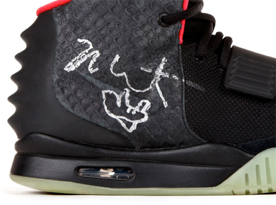 Nike Air Yeezy 2 'Red October' Dual Signed by Kanye West