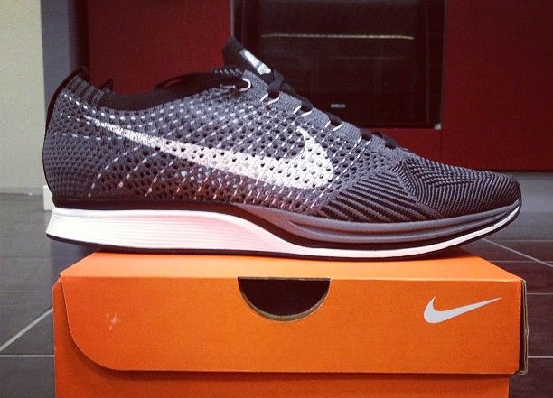 Nike Flyknit Racer Dark Grey White Black 02
