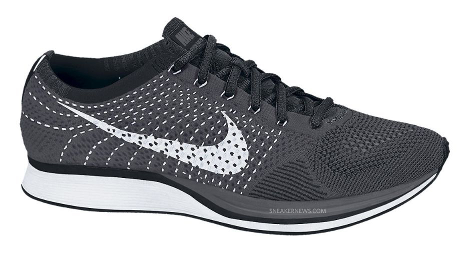 Nike Flyknit Racer Dark Grey White Black 3