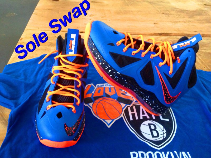 Nike Lebron X Knicks Customs By Sole Swap 01