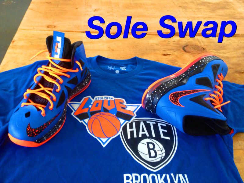 Nike Lebron X Knicks Customs By Sole Swap 02