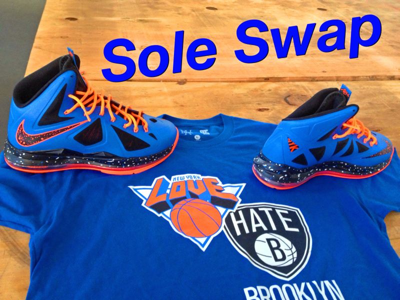Nike Lebron X Knicks Customs By Sole Swap 05