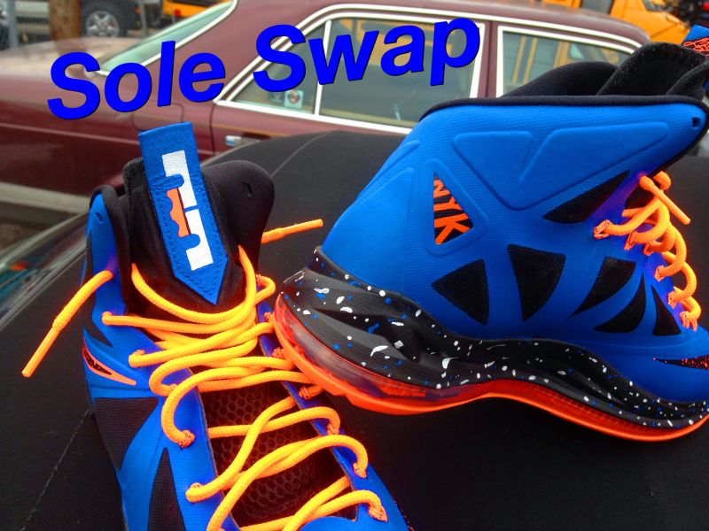 Nike Lebron X Knicks Customs By Sole Swap 08