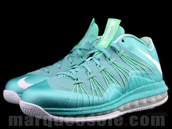 nike lebron x low teal white 1