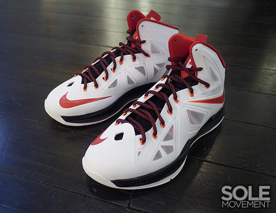 Nike Lebron X White University Red Black Total Crimson 5