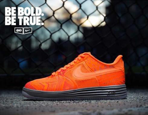 Nike Lunar Force 1 Fuse 'BHM' | Orange | Men's Size 10
