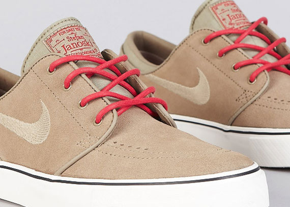 Nike Zoom Stefan Janoski – Khaki – Hyper Red