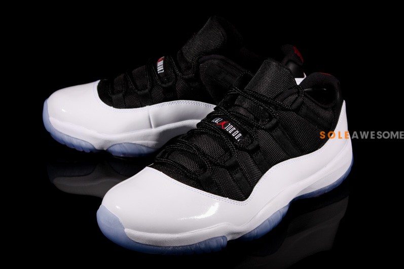 Air Jordan Xi Low White Black Red 04