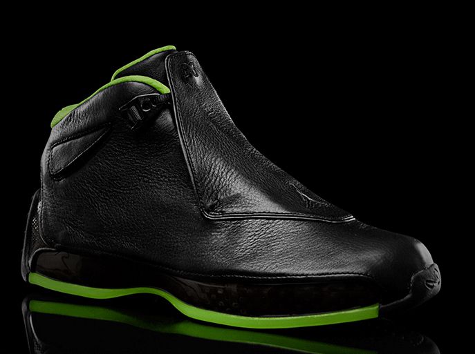 Air Jordan XVIII "Black/Neon Green" Collection