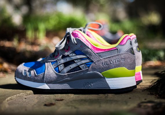 Gray and deals pink asics