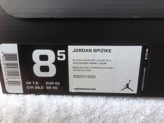 Jordan Spiz'ike - Black - Challenge Red - Metallic Silver - Tour Yellow ...