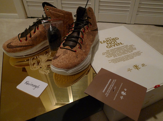 Nike LeBron X "Cork" - Limited Edition "Earned Not Given" Gold Package