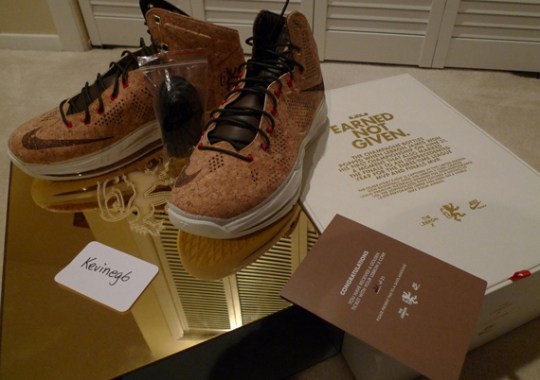 Nike LeBron X “Cork” – Limited Edition “Earned Not Given” Gold Package