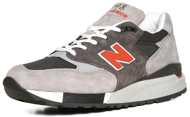 New Balance 998 Grey Orange 3
