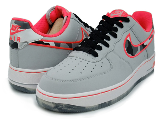 Nike Air Force 1 Low Wolf Grey Hyper Red Fighter Jet