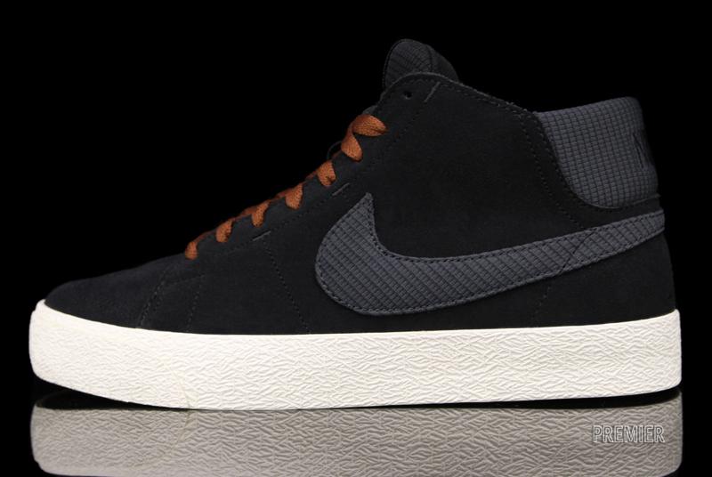 Nike Blazer Mid Lr Black Anthracite Field Brown 1