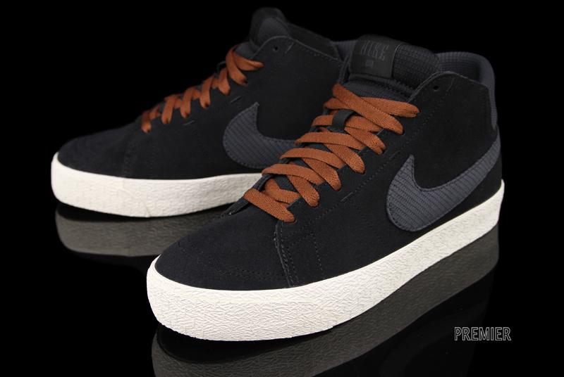 Nike Blazer Mid Lr Black Anthracite Field Brown 2