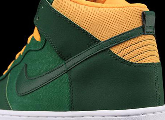 Nike Dunk High - Court Green - Gorge Green - Vivid Orange