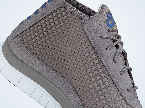 Nike Free Chukka Woven Cool Grey Hyper Blue White 3