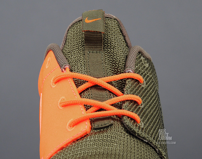 Nike Roshe Run Squadron Green Total Orange 05