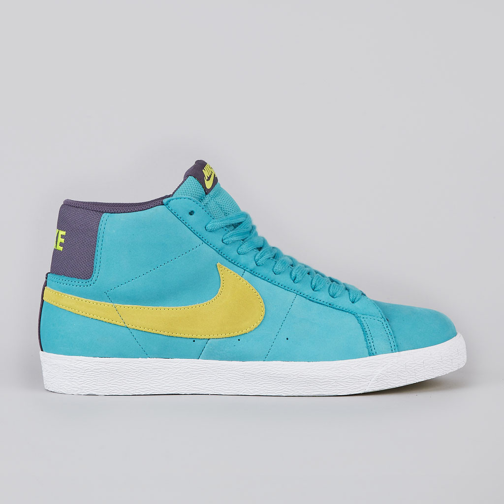 Nike Sb Blazer Premium Aquamarine Electric Yellow White Dark Resin 1