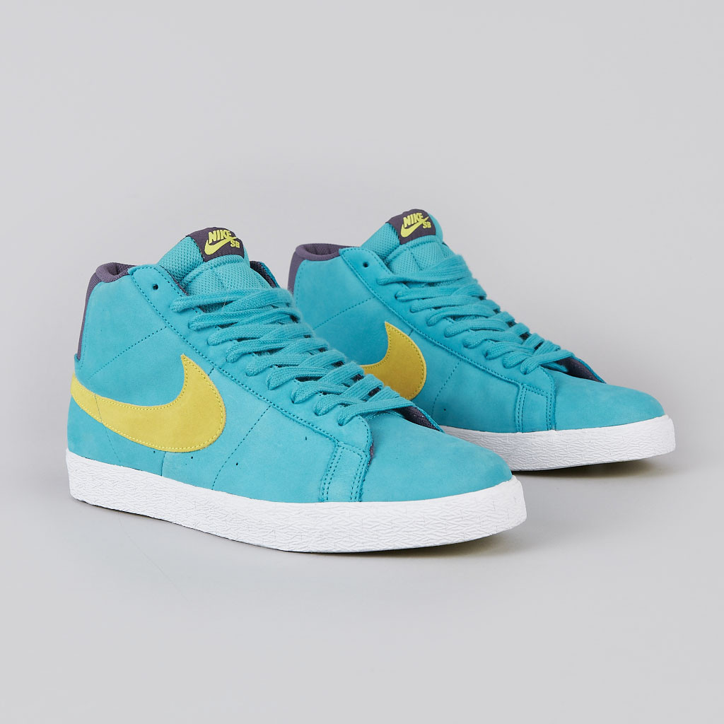 Nike Sb Blazer Premium Aquamarine Electric Yellow White Dark Resin 2