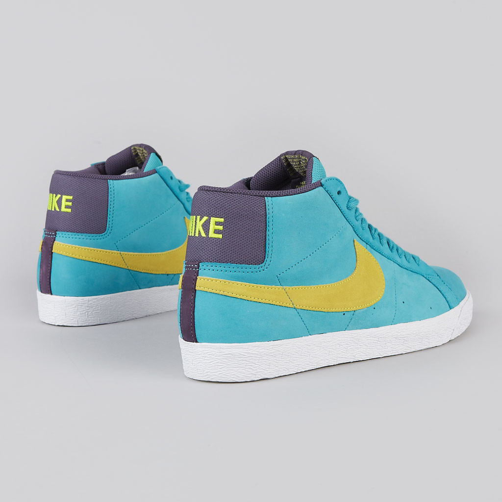 Nike Sb Blazer Premium Aquamarine Electric Yellow White Dark Resin 3