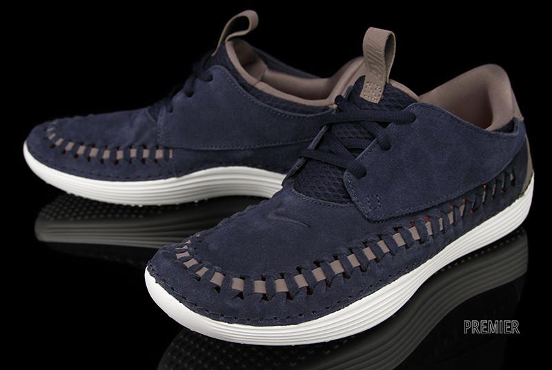 Nike Solarsoft Moccasin Premium Woven Dark Obsidian 05