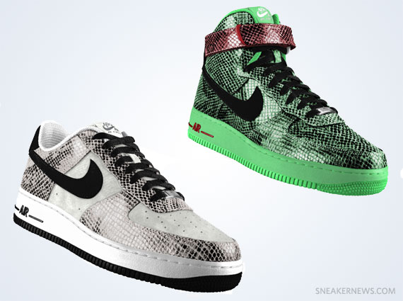 Nike Air Force 1 iD - Snakeskin Option Available - SneakerNews.com