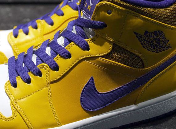 Laker air best sale jordan 1