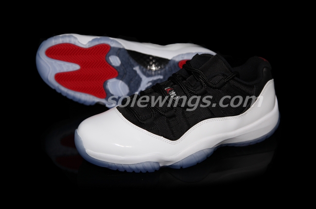 air-jordan-11-low-retro-white-black-red-05 Air Jordan 11 Low Retro White Black Red 05